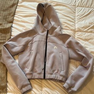 alphalete crop zip jacket purple